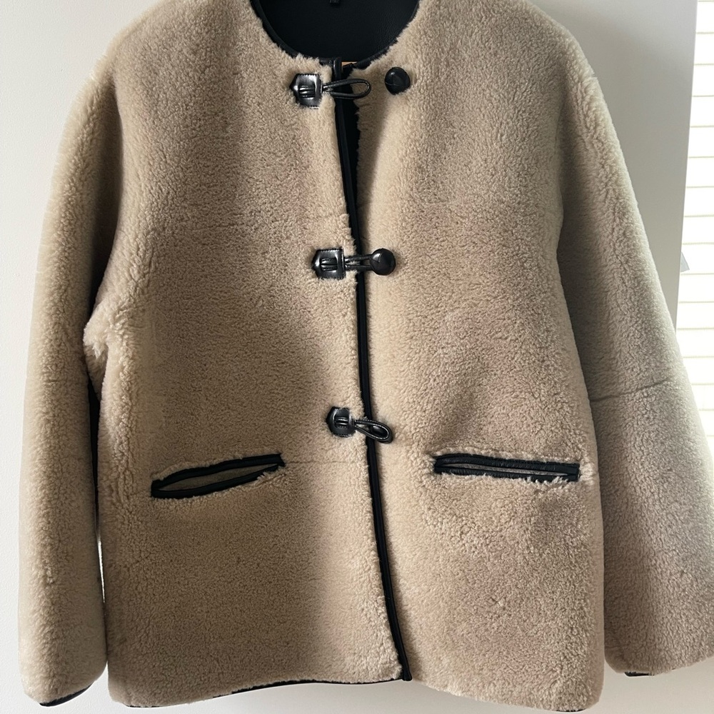 Mango Faux Sherpa Coat